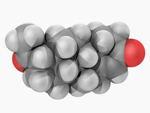 Progesterone hormone molecule Stock Illustration