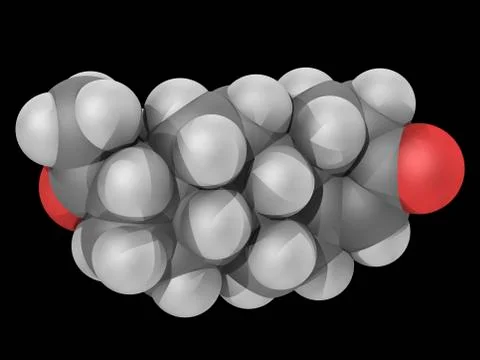 Progesterone hormone molecule Stock Illustration