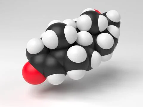 Progesterone hormone molecule Stock Illustration