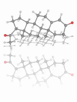Progesterone hormone molecule Stock Illustration
