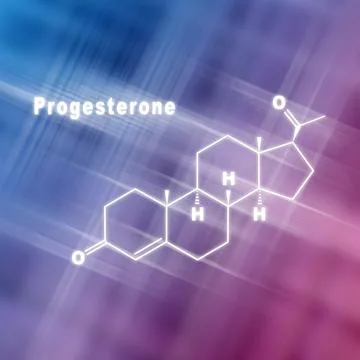 Progesterone Hormone Structural chemical formula Stock Illustration