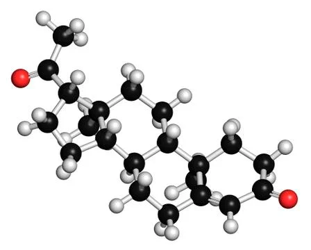Progesterone molecule Stock Illustration