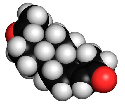 Progesterone molecule Stock Illustration