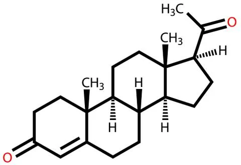 Progesterone structural formula Stock Illustration