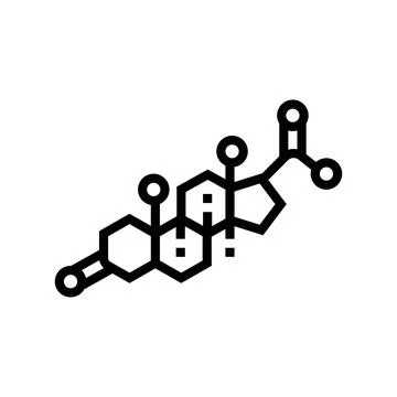 Progesterone supplement icon line icon vector illustration Stock Illustration
