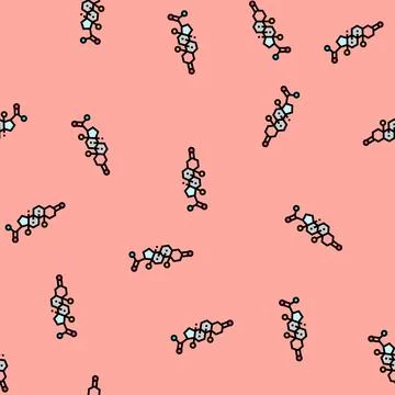 Progesterone supplement icon vector seamless pattern Stock Illustration