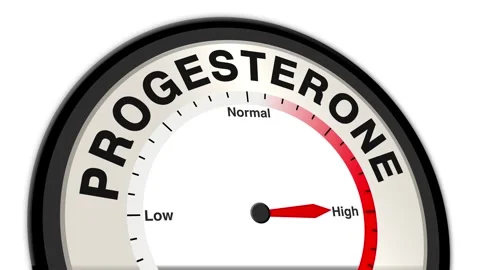 Progesterone Text or Word Level Low Normal High - Barometer or Tachometer Stock Footage 308668494