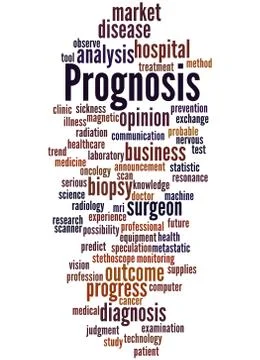 Prognosis, word cloud concept Stock Illustration