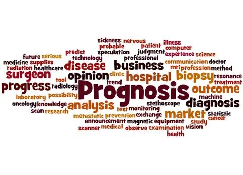 Prognosis, word cloud concept Stock Illustration