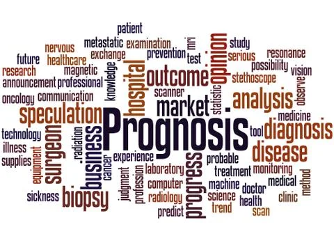 Prognosis, word cloud concept Stock Illustration