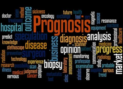 Prognosis, word cloud concept Stock Illustration