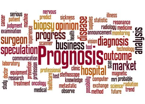 Prognosis, word cloud concept Stock Illustration