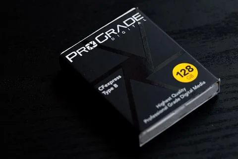 ProGrade Digital CFexpress Type B Memory Card 128 GB Stock Photos