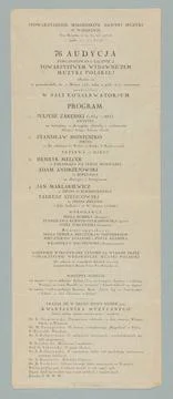 Program of 76 broadcasts organized by the Association of Lovers of Old Mus... Stock-Fotos