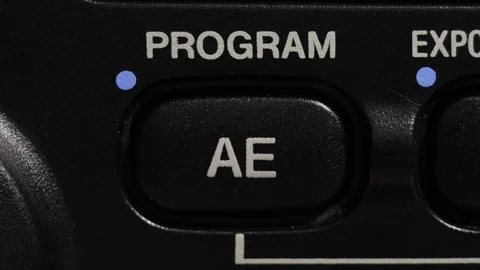 Program AE Button Pressed On Camera Control Panel 動画素材 332559760
