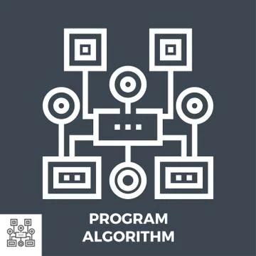 Program Algorithm Line Icon イラスト素材