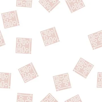 Program app converter glyph seamless pattern Illustrazione stock