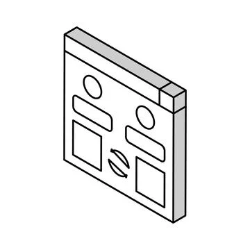 Program app converter isometric icon vector illustration Stock Illustration