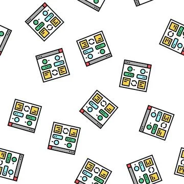 Program app converter vector seamless pattern イラスト素材