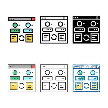 Program app styleset converter color icon vector Stock Illustration