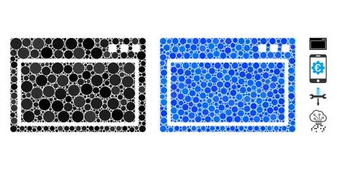 Program Application Mosaic Icon of Round Dots Stock Illustration