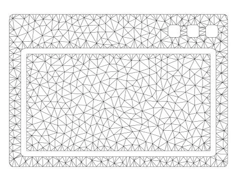 Program Application Polygonal Frame Vector Mesh Illustration Ilustración de archivo