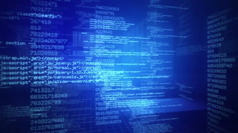 Program Code. 360. Loopable. Blue. Stock-Footage 46748675