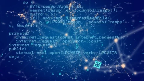 Program code and asymmetrical lines Stock Footage 112035949