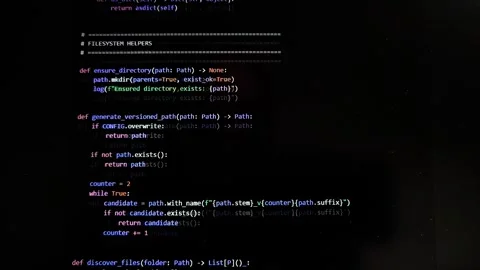 Program code appears on computer screen while developer writes javascript s.. Stock Footage 336276122