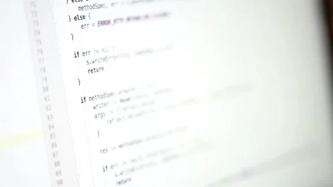 Program code is being reviewed by the programmist, close up. Stock Footage 86458065