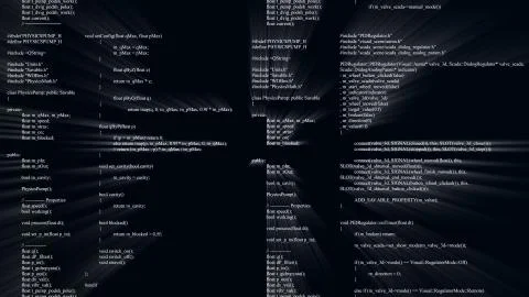 The program code in the computer monitor Stock-Illustration