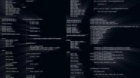 The program code in the computer monitor Stock-Illustration