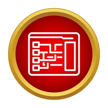 Program code on computer screen diagramming software 库存插图