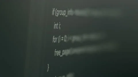 Program code on computer screen with software development database Stock Footage 227617342