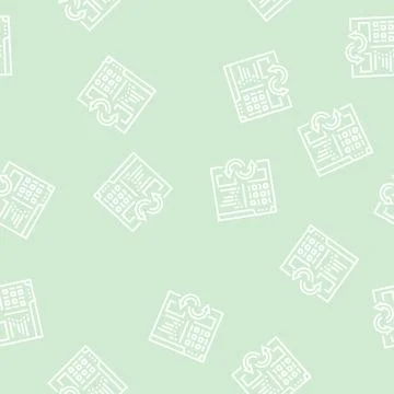 Program code converter line seamless pattern Stock Illustration