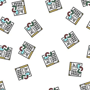 Program code converter vector seamless pattern Illustration