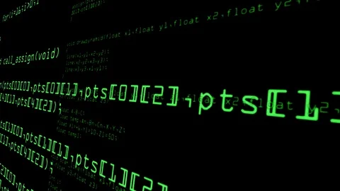 Program Code / Data Scolling Stock Footage 77044132