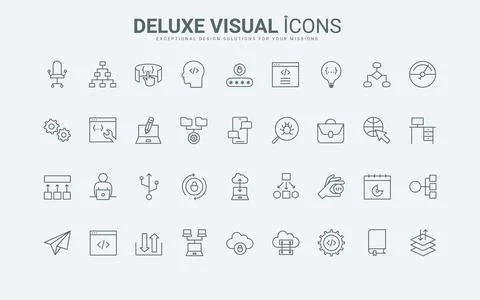 Program code development, software testing and application optimization line イラスト素材