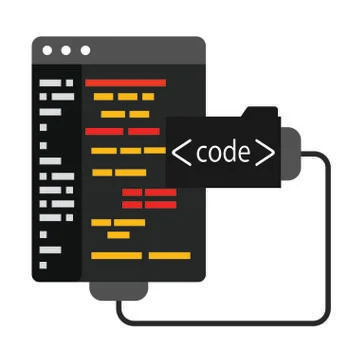 Program code image Illustrazione stock