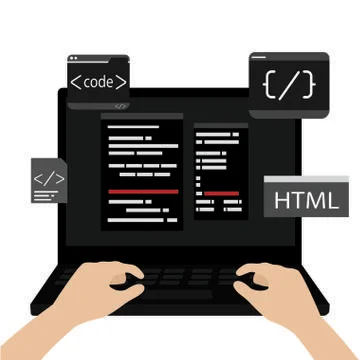 Program code image Illustrazione stock