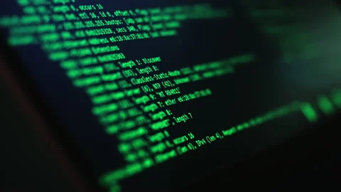 Program code on the laptop screen Stock Footage 205233970