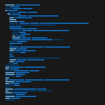 Program Code Listing, Abstract Programming Background. Vector Illustrazione stock