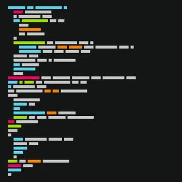 Program Code Listing, Abstract Programming Background. Vector Stock Illustration