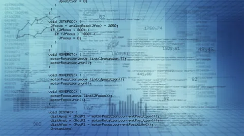 Program Code. Loopable. Cyan. Locked. Stock Footage 45203630