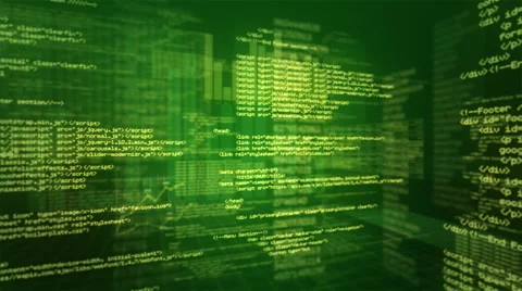 Program Code. Loopable. Green. 360. 스톡 동영상 46716979