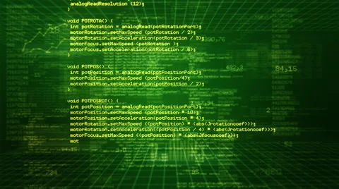 Program Code. Loopable. Green. Locked. Stock Footage 45203889