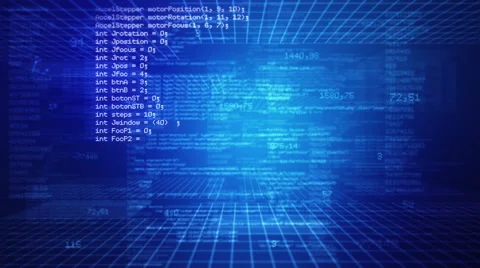 Program Code. Loopable. Locked. Blue. Video stock 46746523