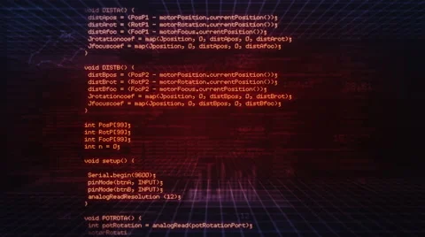 Program Code. Loopable. Red/black. Locked. Stock-Footage 46724944