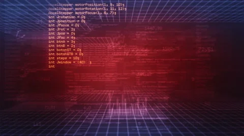 Program Code. Loopable. Red/blue. Locked. Stock Footage 45202922