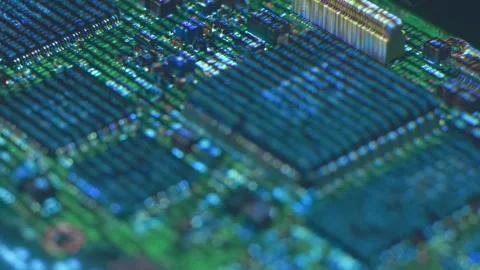 Program code on a microchips, symbolizing the operation of an electronic device Stock Footage 313150675